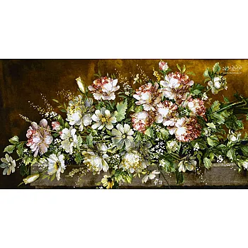 تابلو فرش دستباف طرح بوته گل بافت تبریز 