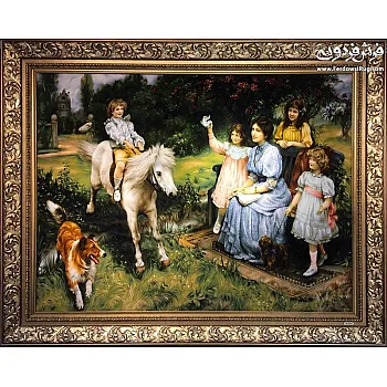 تابلو فرش دستباف طرح پیک نیک حسین زاده تبریز