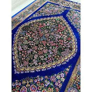 Handwoven Qom pure silk, Thousand Flowers design