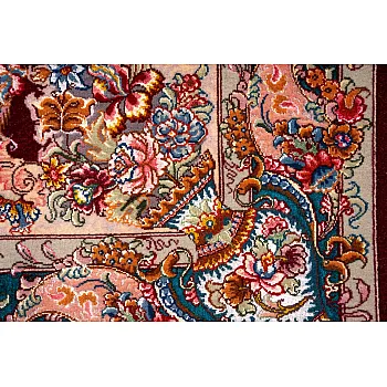 فرش دستباف ذرع و نیم طرح خطیبی شرابی بافت تبریز