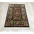 Handwoven carpet Zar and Nim Masoumi silk Qom luxurious Persian rug elegant design