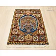 Handwoven Tabriz carpet with intricate zar pattern and minimalist half-floor design, crafted for elegance and durability.