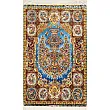 Handwoven Tabriz carpet with intricate zar pattern and minimalist half-floor design, crafted for elegance and durability.