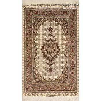 فرش دستباف ذرع و نیم طرح کمال‌ الملک 50 رج بافت تبریز