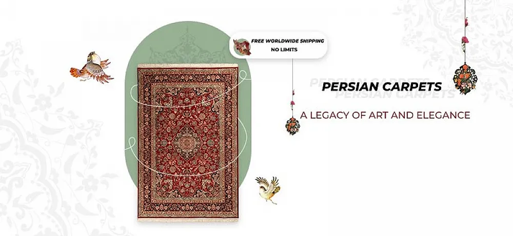 Persian carpet with timeless heritage and historic patterns